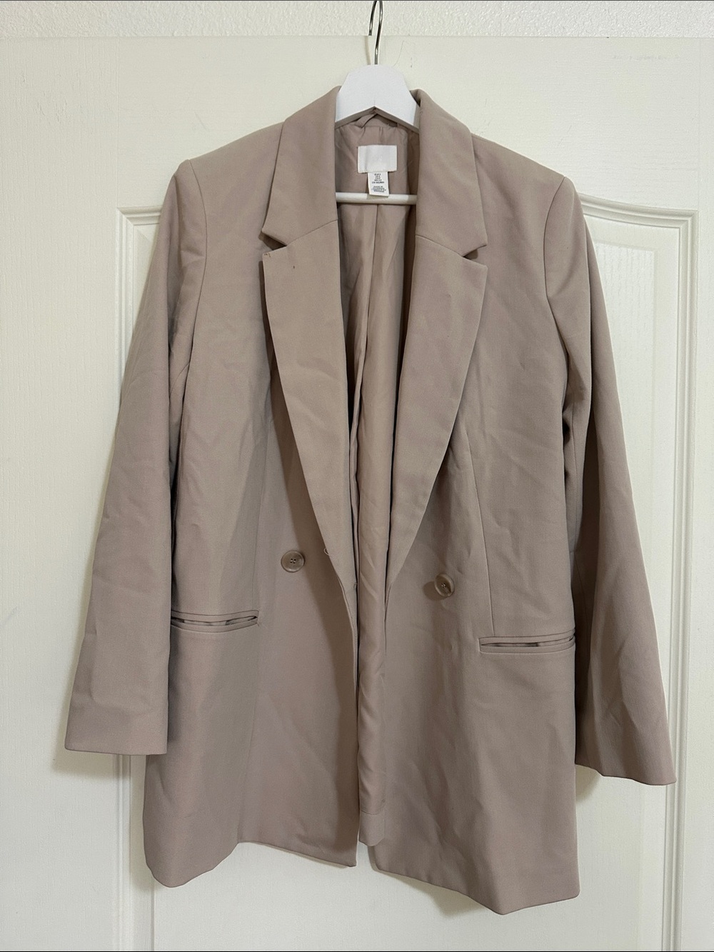 H&M Taupe Longline Blazer
